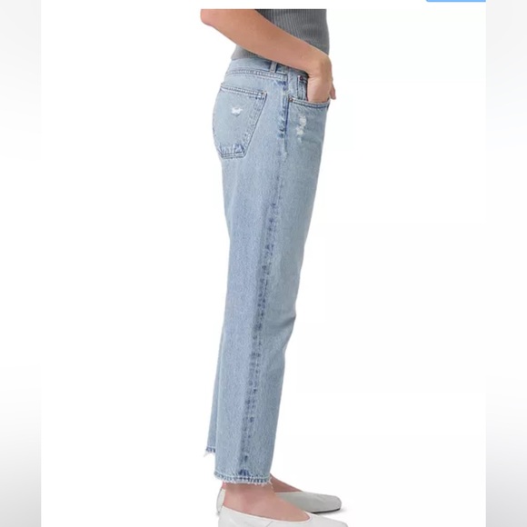 Agolde Parker Relaxed High Rise Straight Jeans in Swapmeet 30 - Picture 4 of 14